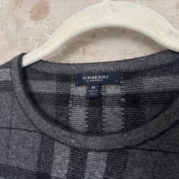 Vintage Burberry Nova Check Wool Sweater - Picture 2 of 5